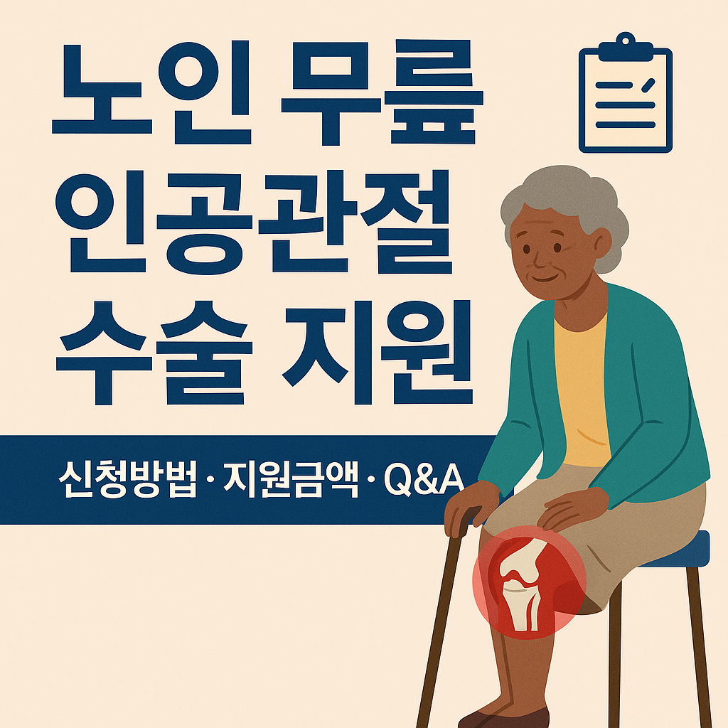 노인 무릎인공관절 수술 지원 – 2025년 지원 정책 총정리