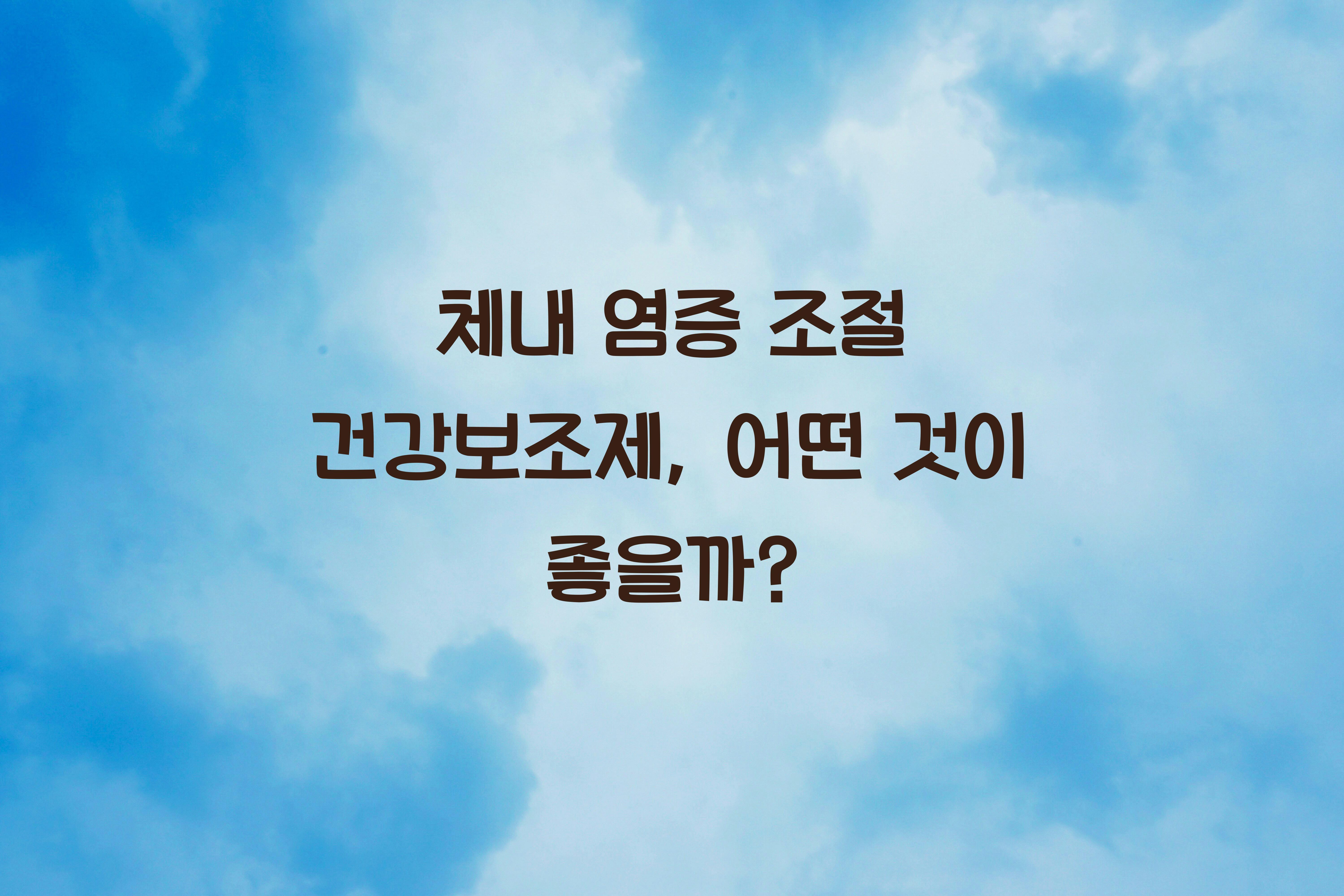 체내 염증 조절 건강보조제