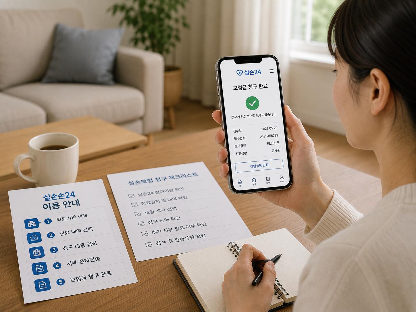 실손24 보험금 청구 확인 홈오피스