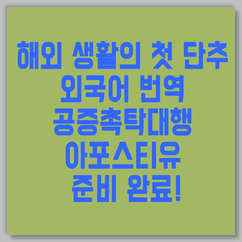해외 제출용 각종 서류의 외국어 번역, 번역공증, 아포스티유, 대사관 인증까지 원스톱 서비스를 제공하고 있습니다.