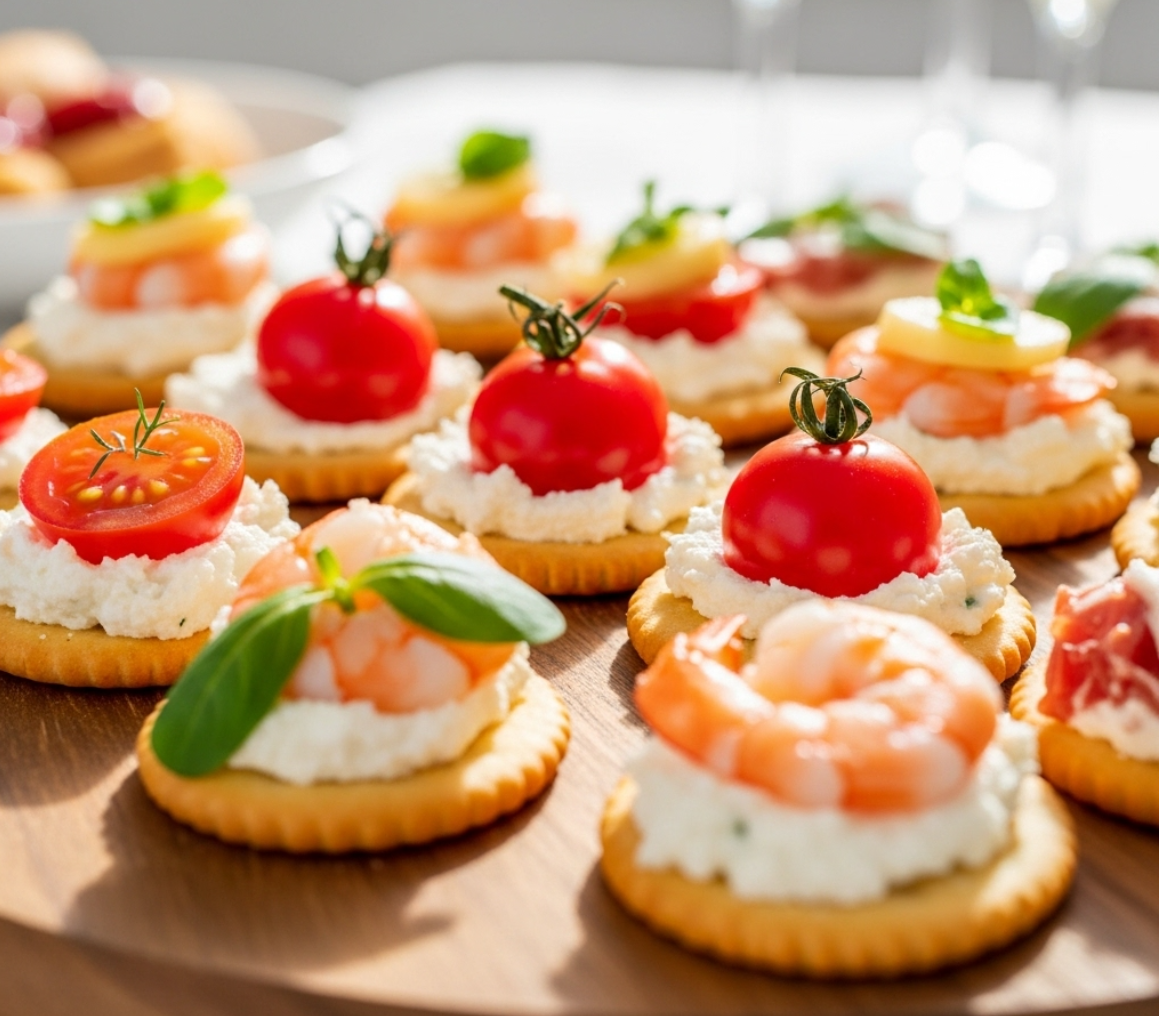 가벼운 네트워킹: 핑거푸드와 카나페