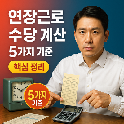 연장근로수당 계산 방법 5가지 기준 정리