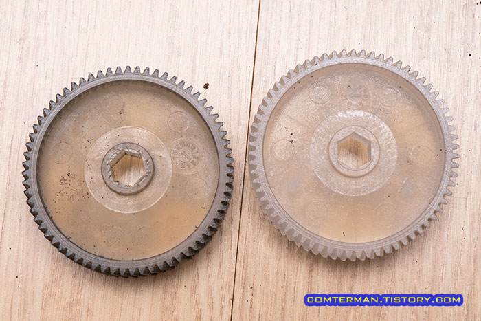 바라짜 엔코 플라스틱 기어 마모