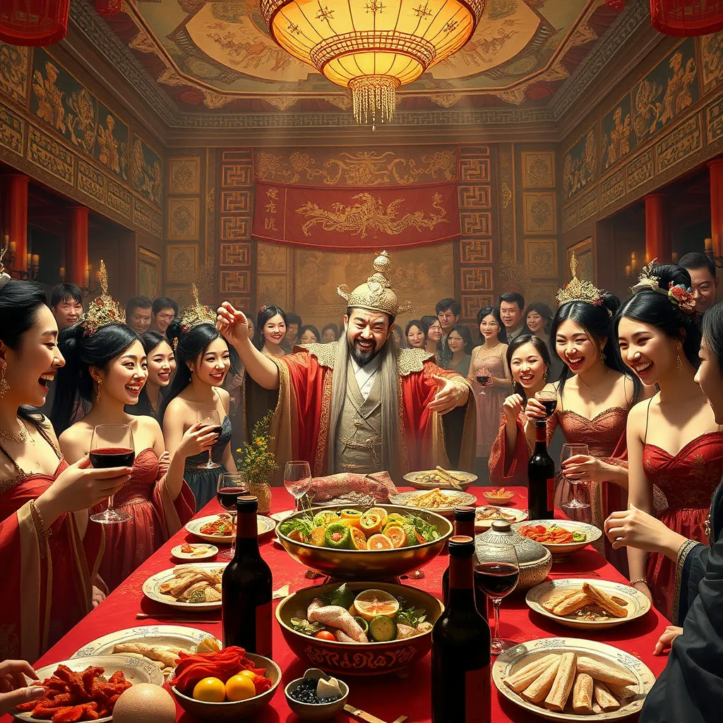 어두운 달빛 아래, 피 묻은 칼을 든 병사들이 궁궐을 휩쓸고 지나간 듯, 붉은 피가 낭자한 복도에 쓰러진 사람들의 그림자가 보입니다. 연산군의 폭정으로 인한 공포와 잔혹성을 은유적으로 나타내어 당시의 어둡고 혼란스러운 시대를 시사합니다.