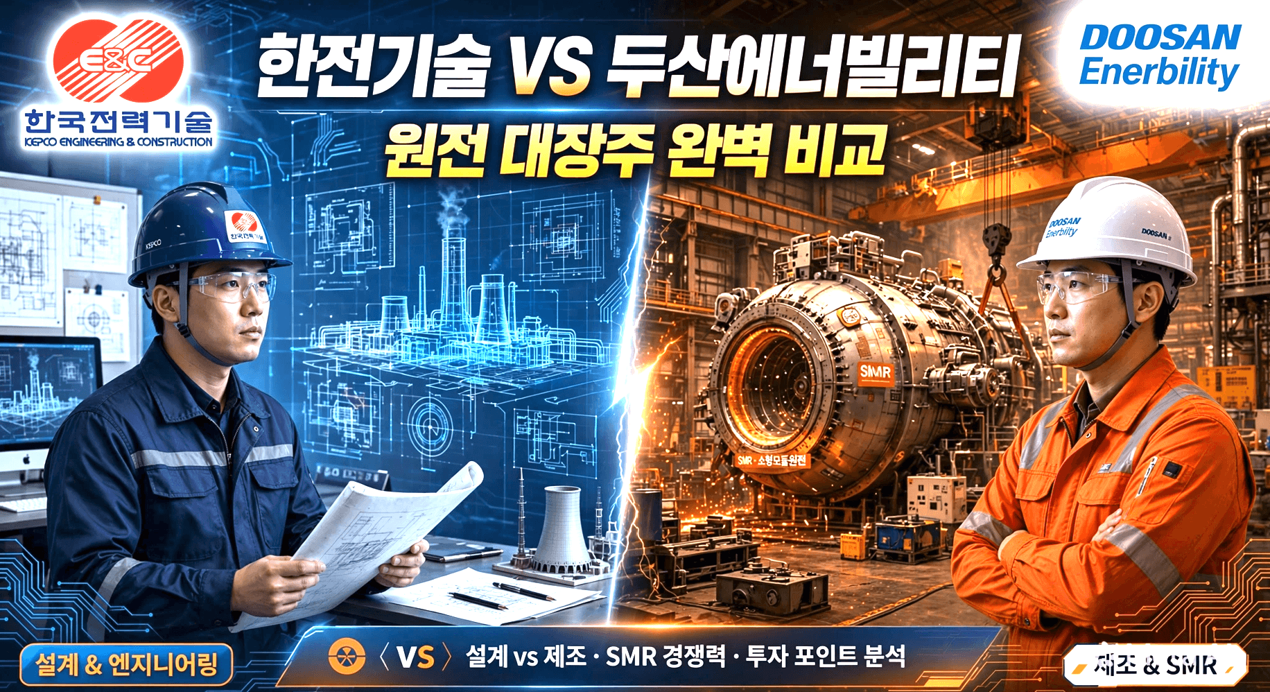 한전기술 두산에너빌리티 비교 관련 이미지