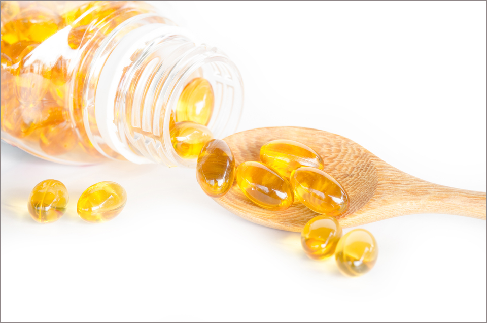 오메가3 캡슐 숟가락