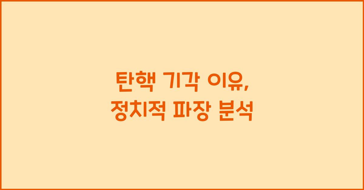 탄핵 기각 이유