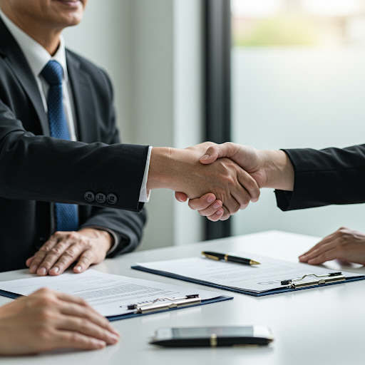 펀드선택 후 펀드매니저와 악수