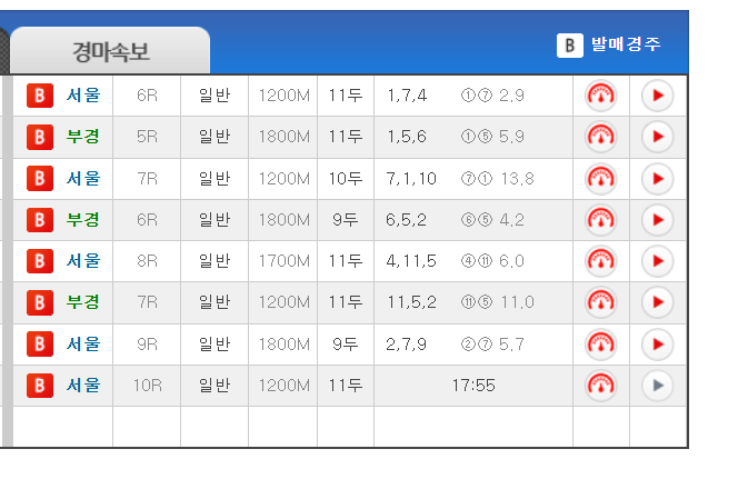 한국마사회 경마정보