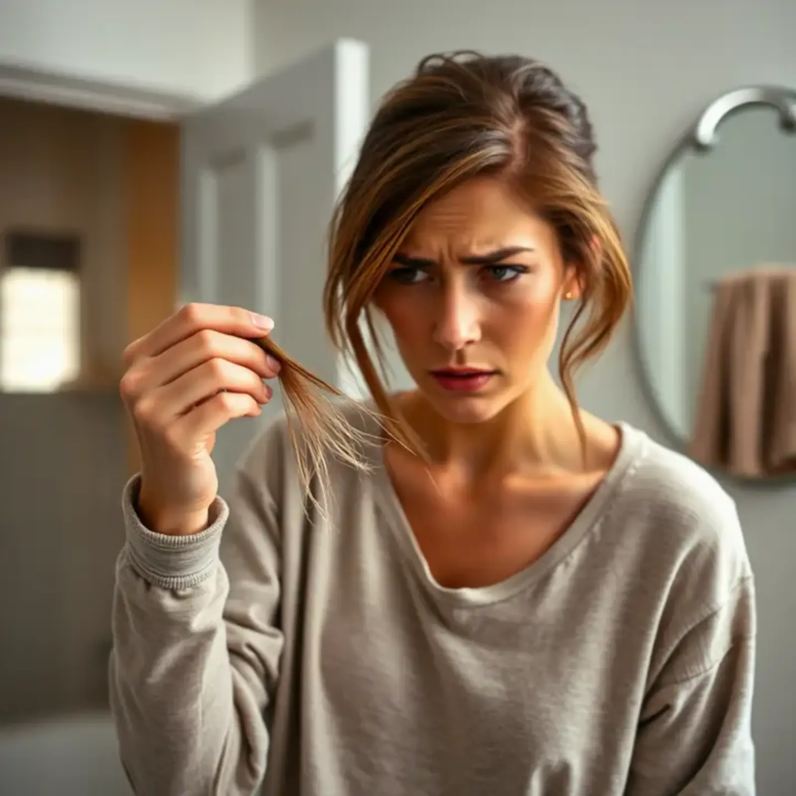 빠진-머리카락을-들고-있는-여성