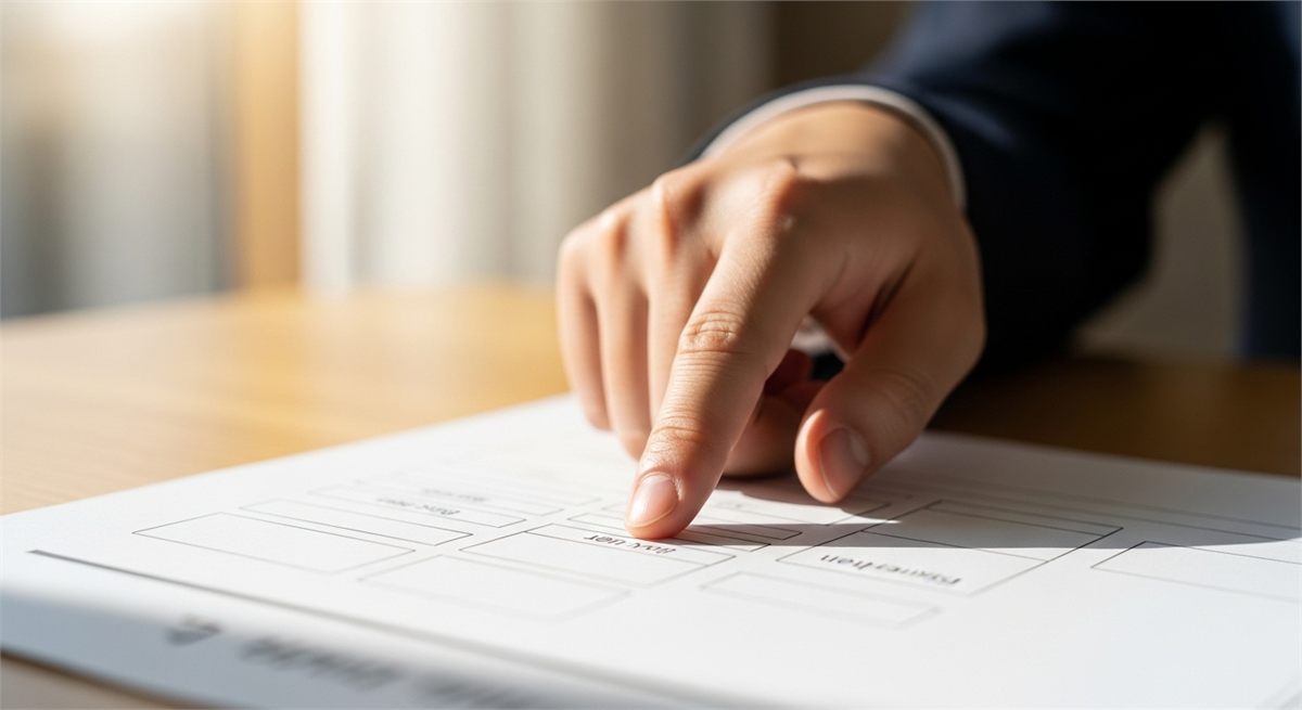 출생연도별 연금 시작 나이를 비교하는 손과 서류 클로즈업 