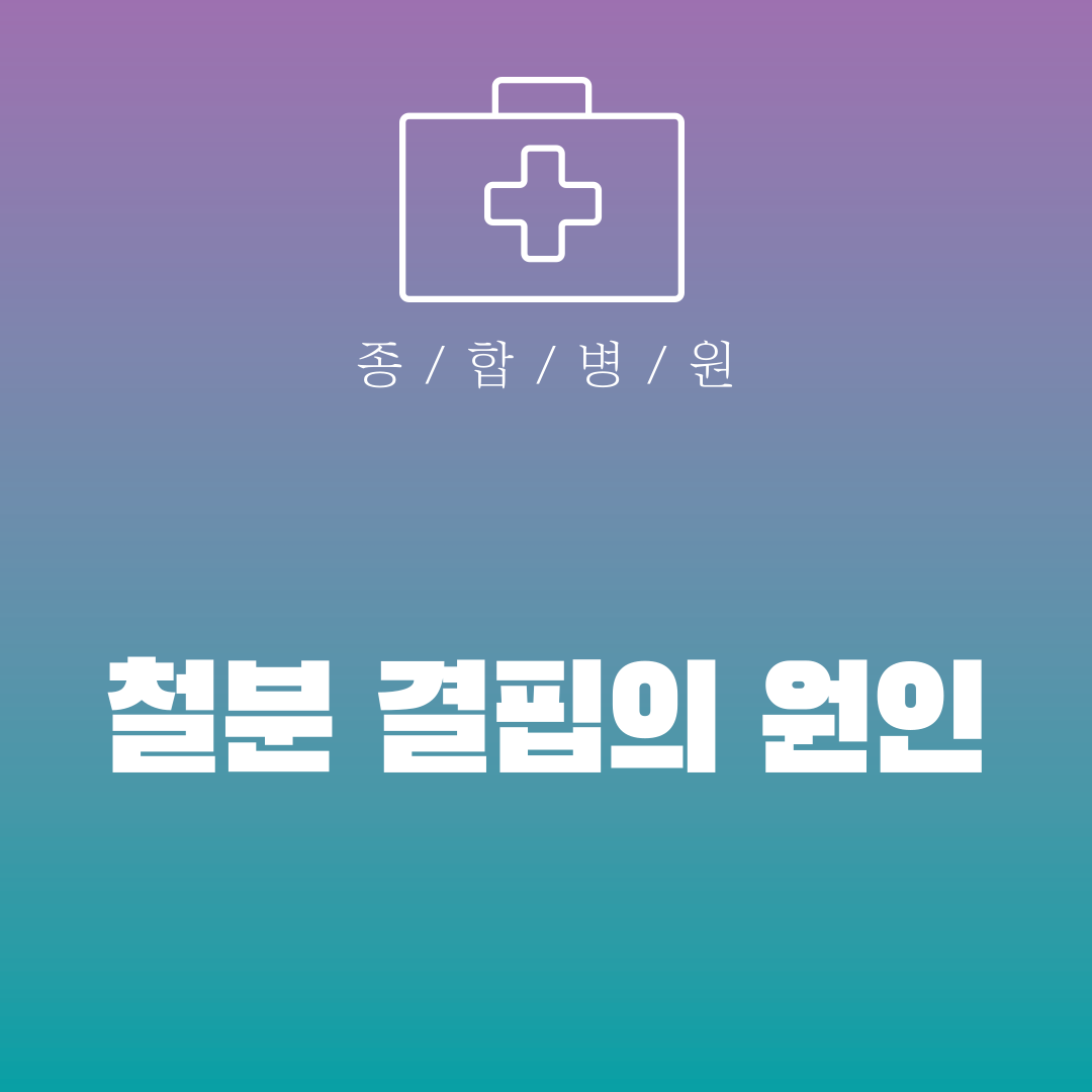 철분 결핍의 원인