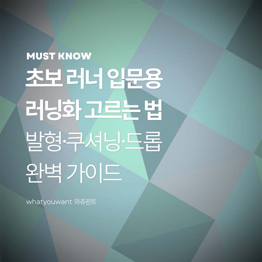 초보 러너 입문용 러닝화 고르는 법