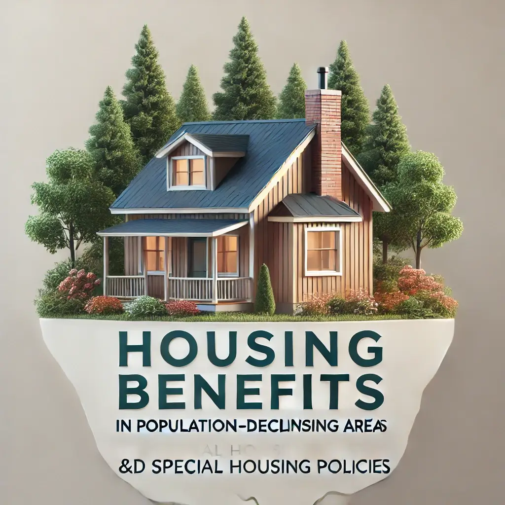 인구감소지역 주택 특례와 세제 혜택을 설명하는 일러스트.
