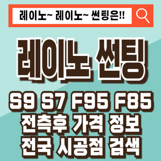 레이노 썬팅 가격 S9 S7 F95 F85