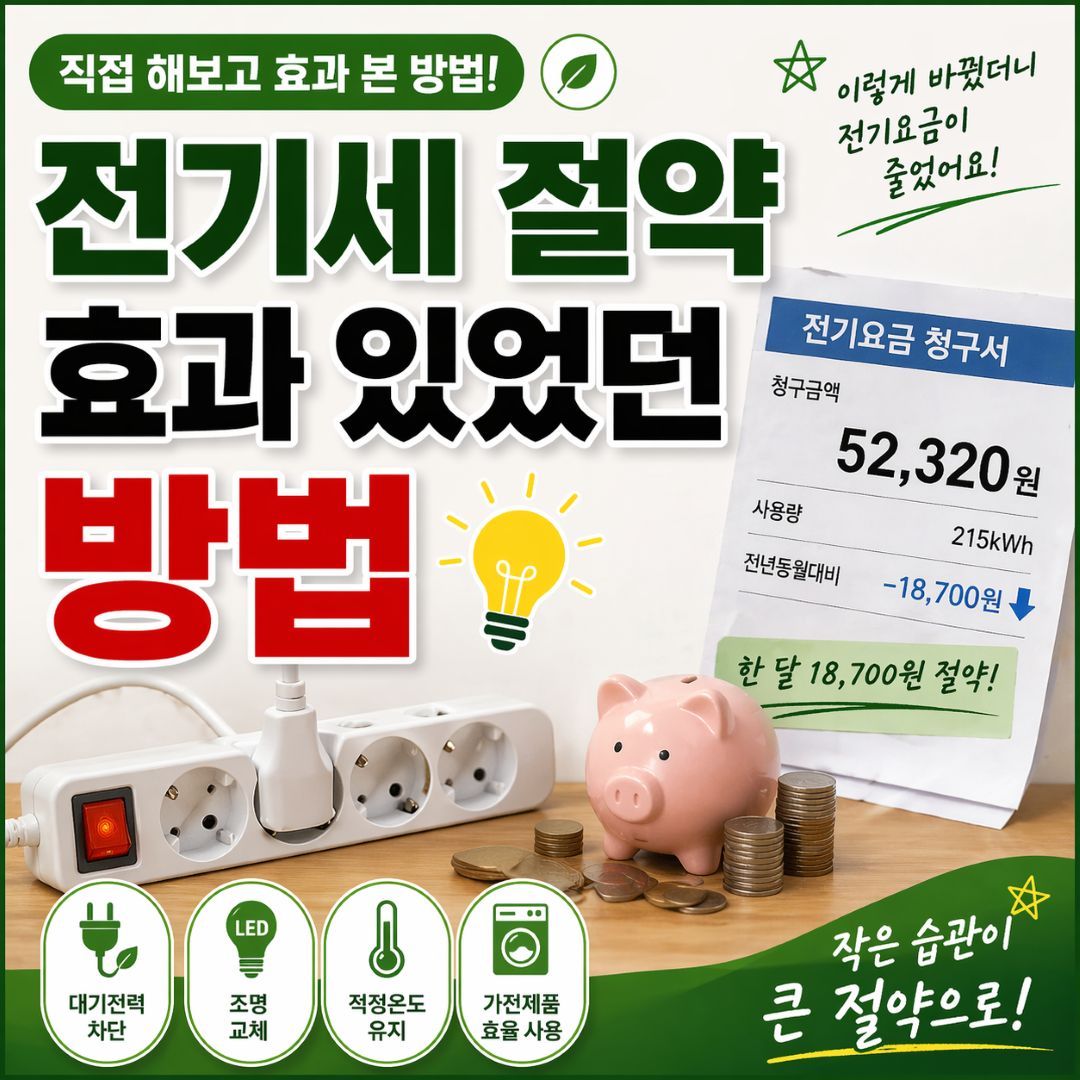 전기세 절약 방법 효과 있었던 실제 경험 정리
