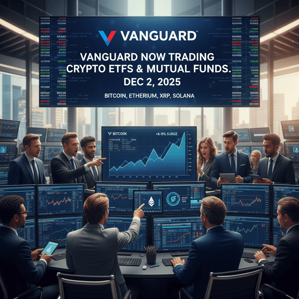 뱅가드 암호화폐 ETF 및 펀드 거래 발표 후, 비트코인 차트를 분석하는 트레이더들