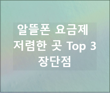 알뜰폰 요금제 비교