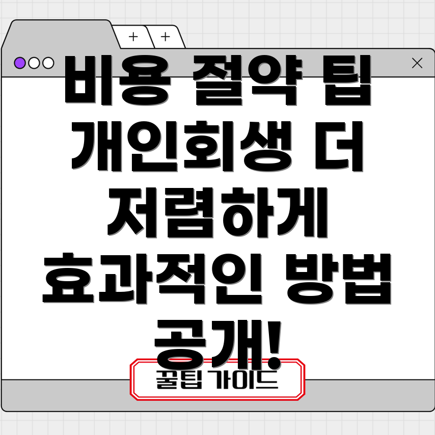개인회생 비용