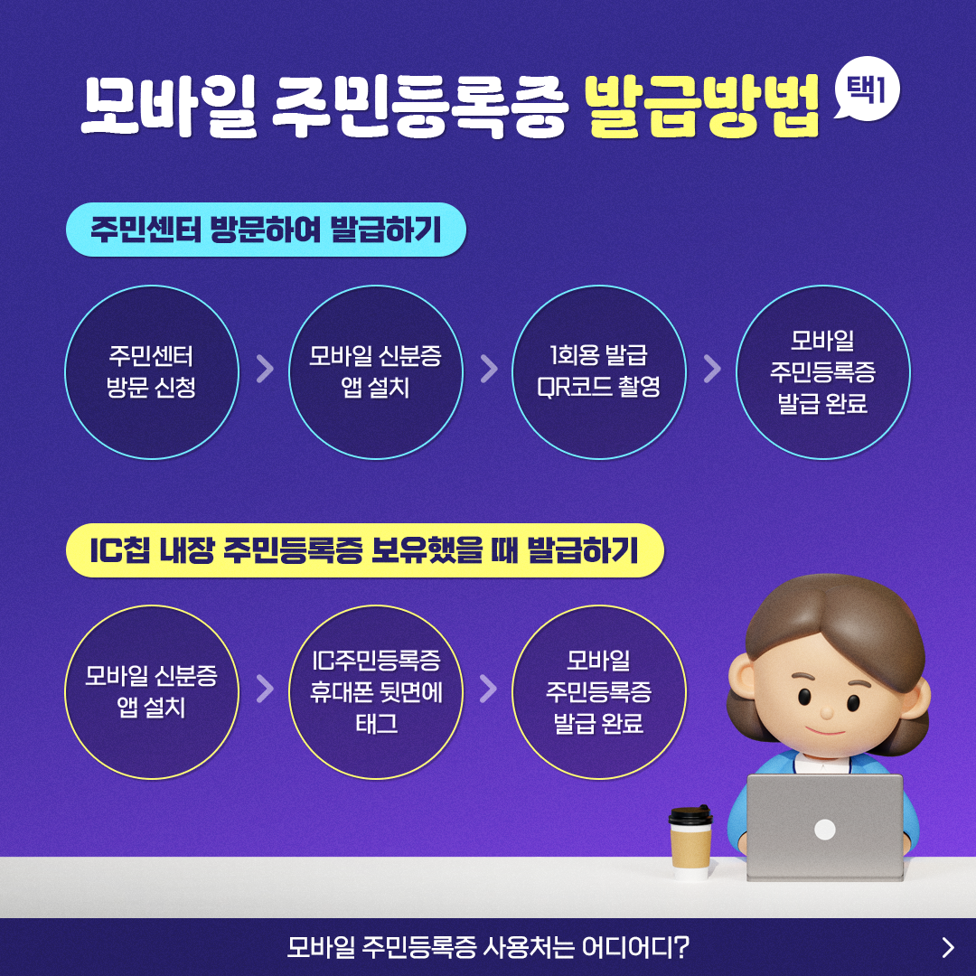 모바일 주민등록증 발급방법