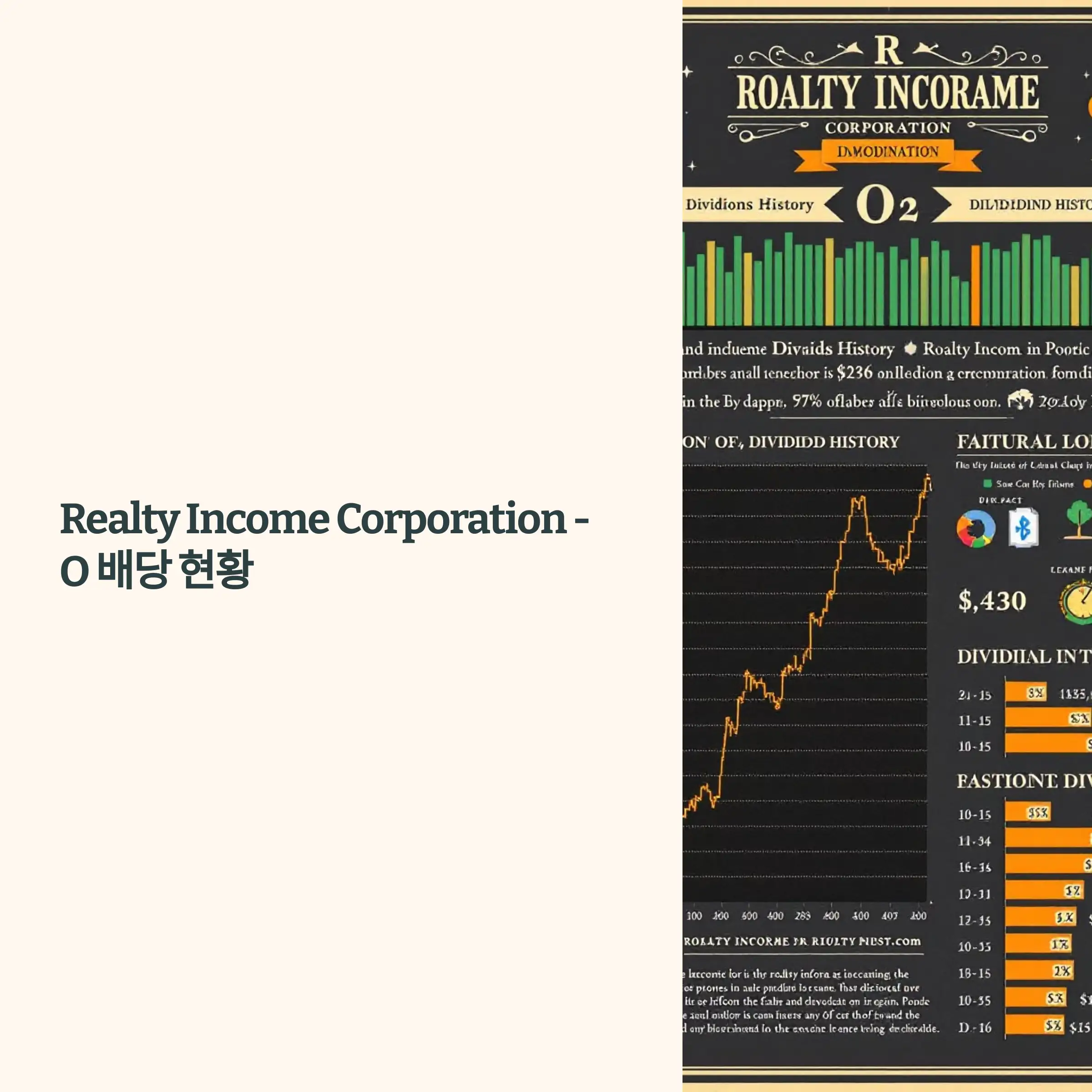 Realty Income Corporation - O 배당 현황 : 배당금, 수익률, 지급일, 배당이력 