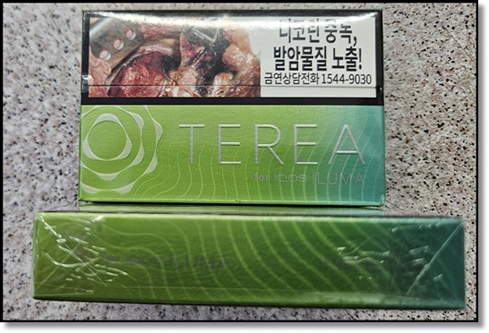 편의점 알바 편의점 전자담배 아이코스 일루마 스틱 테리아(TEREA) 멘솔 라인업 (블루 BLUE, 그린 Green, 유젠 Yugen, 그린징 Green Zing) 비교 분석