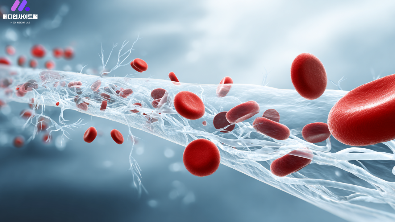 당뇨병 원리와 인슐린 작용을 설명하는 이미지