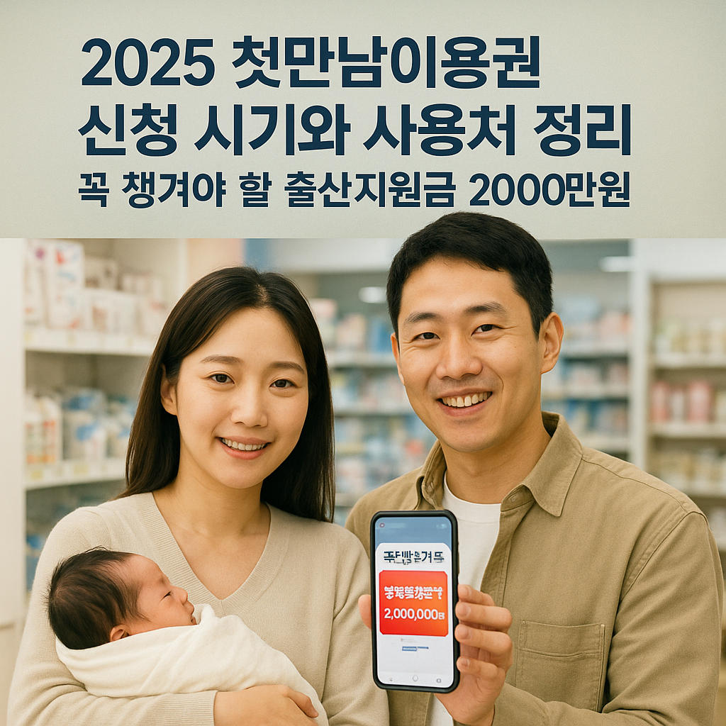 2025 첫만남이용권 신청 시기와 사용처 정리 꼭 챙겨야 할 출산지원금 200만원