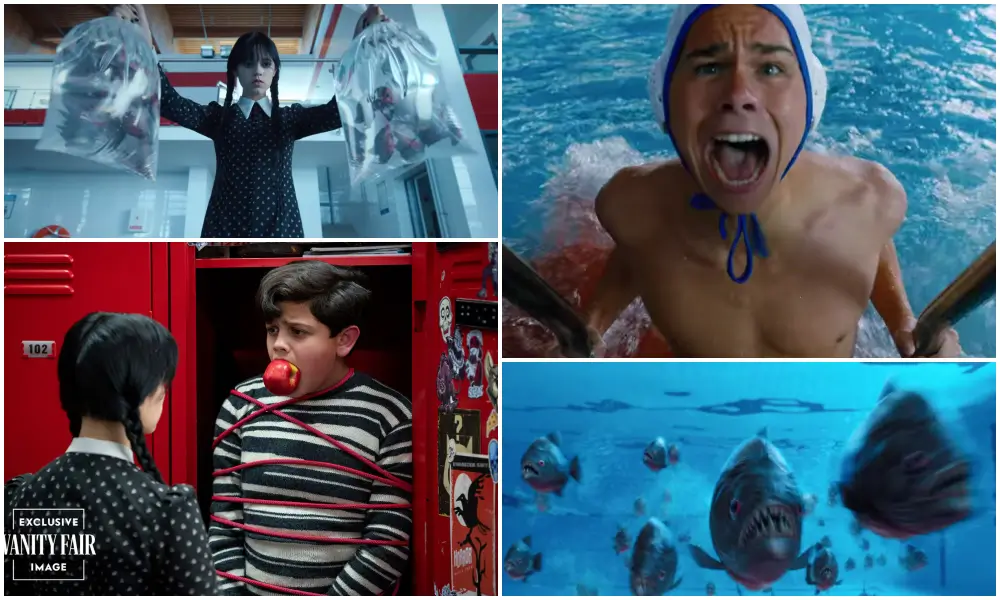 전 학교에서 동생의 복수를 하는 장면들