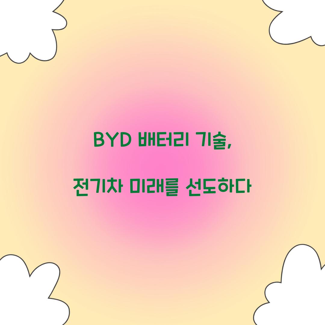 BYD 배터리 기술