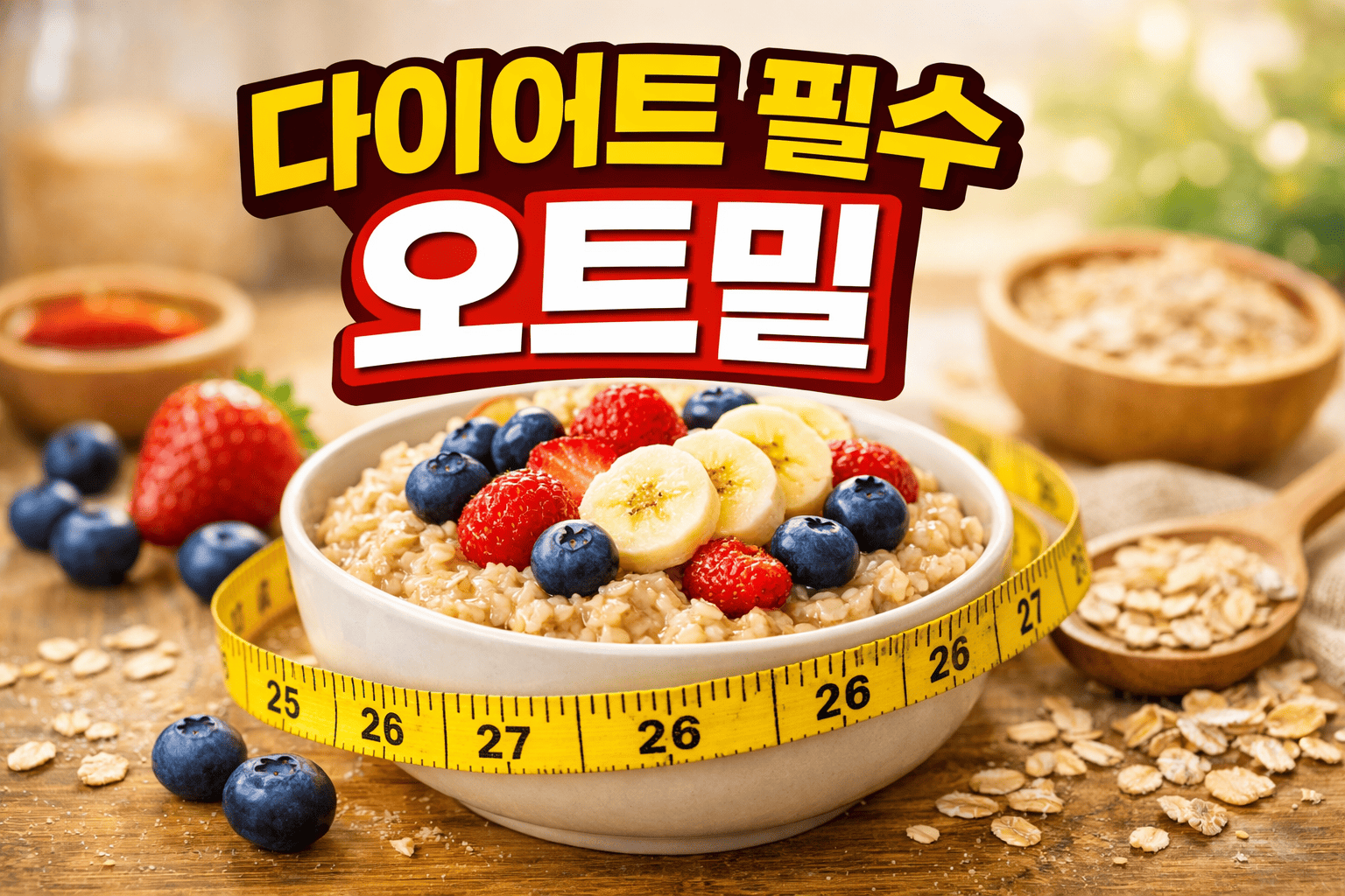 다이어터 필수 오트밀 (체중감량, 포만감, 식단)