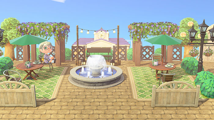 동물의 숲 안내소 광장꾸미기