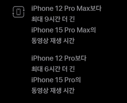 아이폰 15 프로 배터리 성능 사진