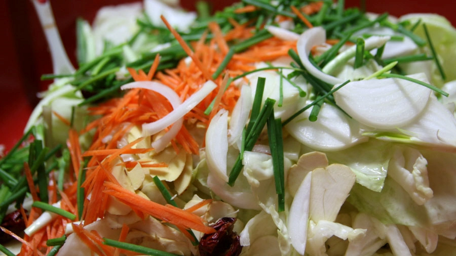 재료 섞는 모습