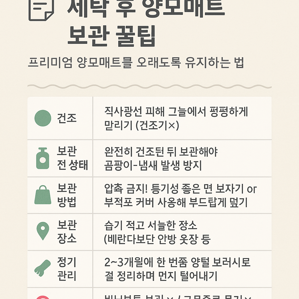 양모 세탁 후 보관할 때 꼭 기억해야 할 점
