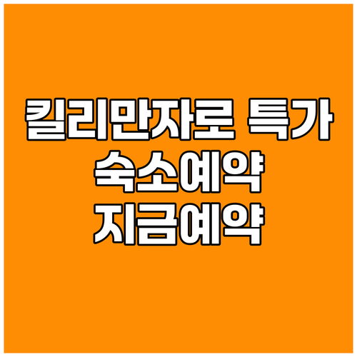 탄자니아 킬리만자로 공항 숙소 특가