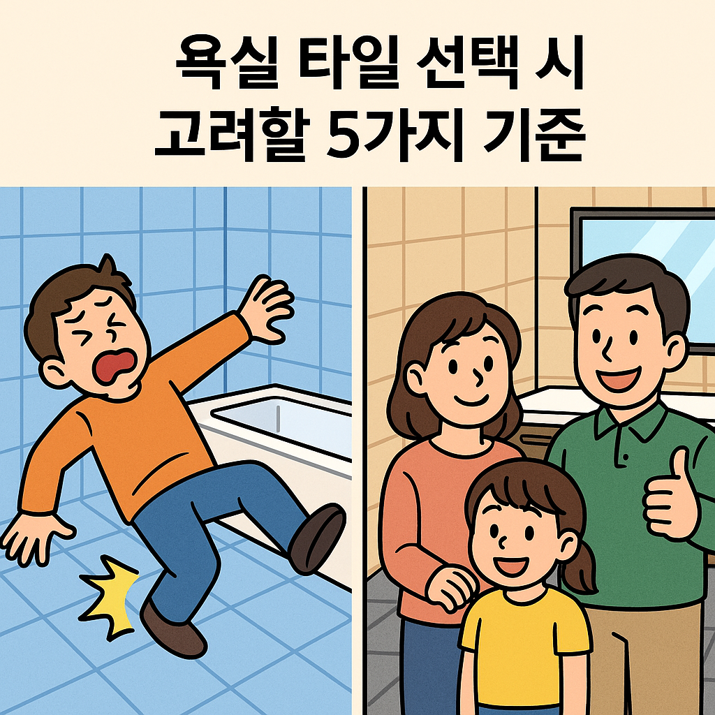 욕실 타일 선택 시 고려할 5가지 기준
