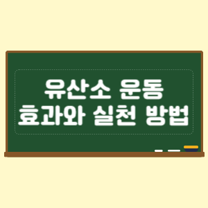 유산소 운동의 효과와 실천 방법