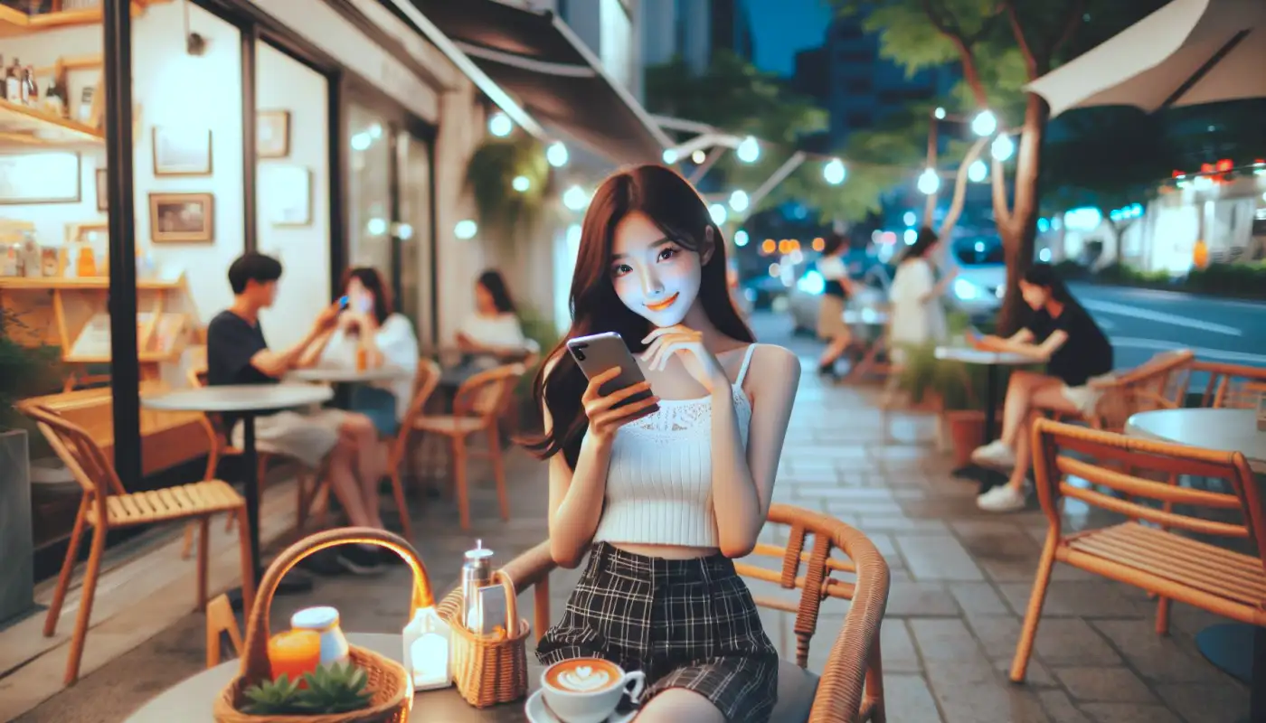 모델-포즈-연출-방법을-활용하는-여성의-모습