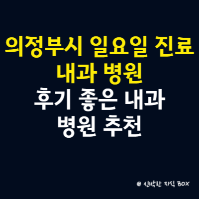 의정부시 일요일 진료 내과 병원, 후기 좋은 내과 병원 추천