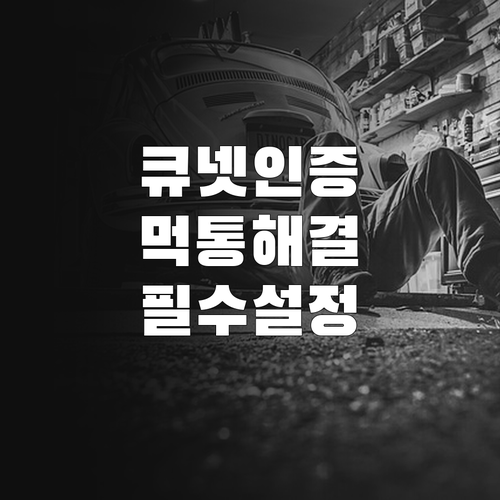 큐넷 간편인증 먹통 현상 해결을 위한..