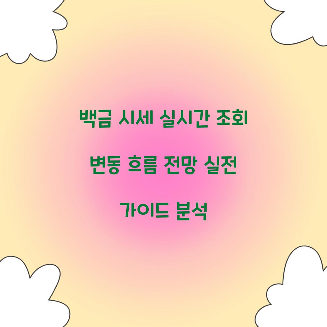 백금 시세 실시간 조회