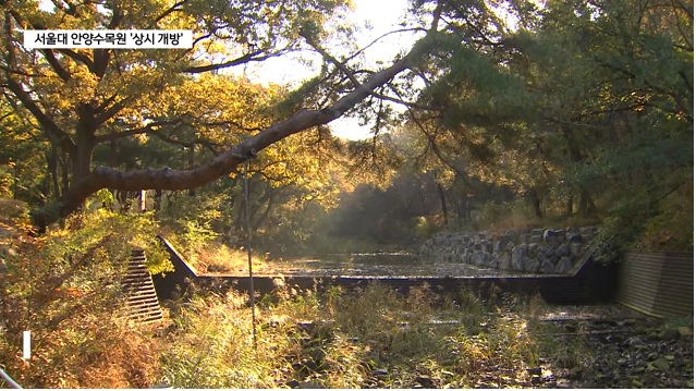 서울대 안양수목원(관악수목원) 개방 안내