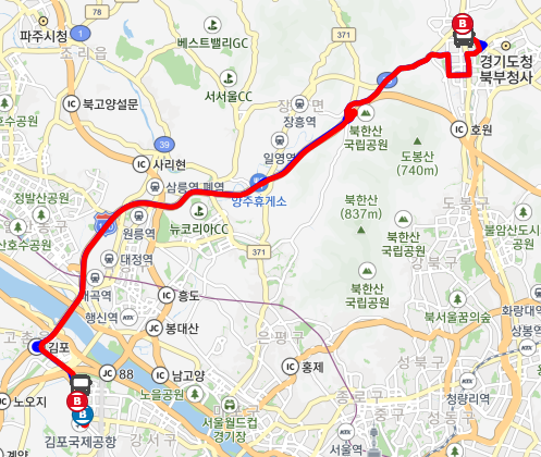 7300번 김포공항 버스 노선