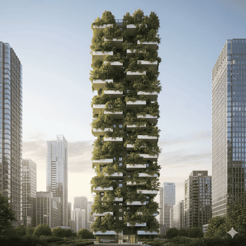 건축 거장이 설계한 울창한 수직 숲 아파트 외관