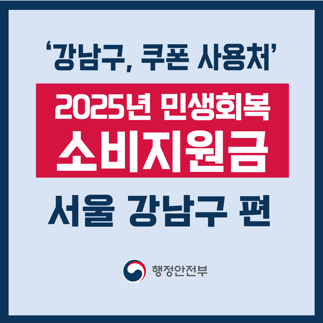 2025 서울 강남구 민생회복 소비지원금 신청 및 사용처-썸네일