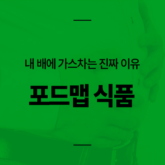 배에 가스차는 포드맵 식품