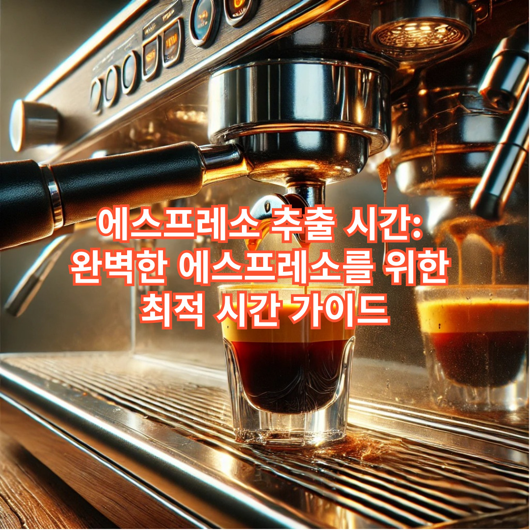 에스프레소 추출 시간: 완벽한 에스프레소를 위한 최적 시간 가이드