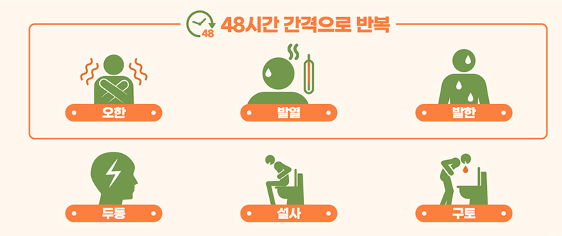 말라리아증상(질병관리청)