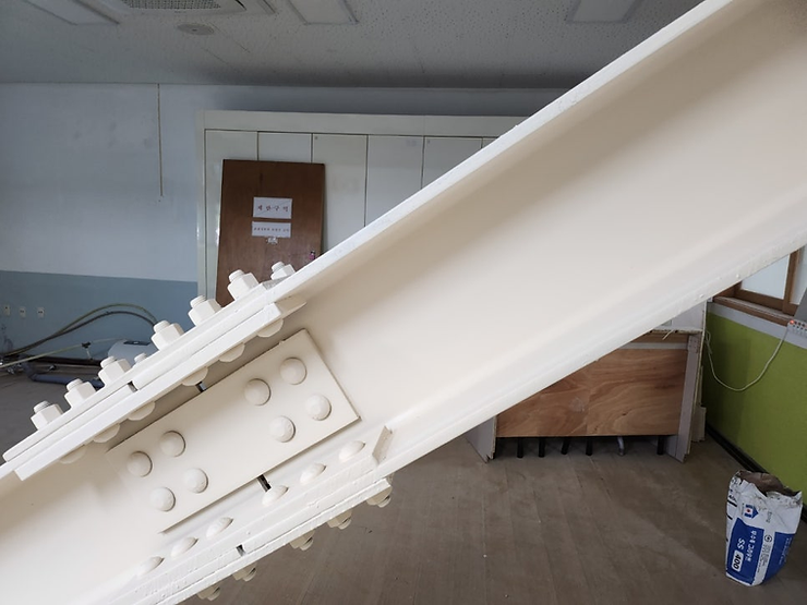 내화페인트 시공 완료 디테일 샷